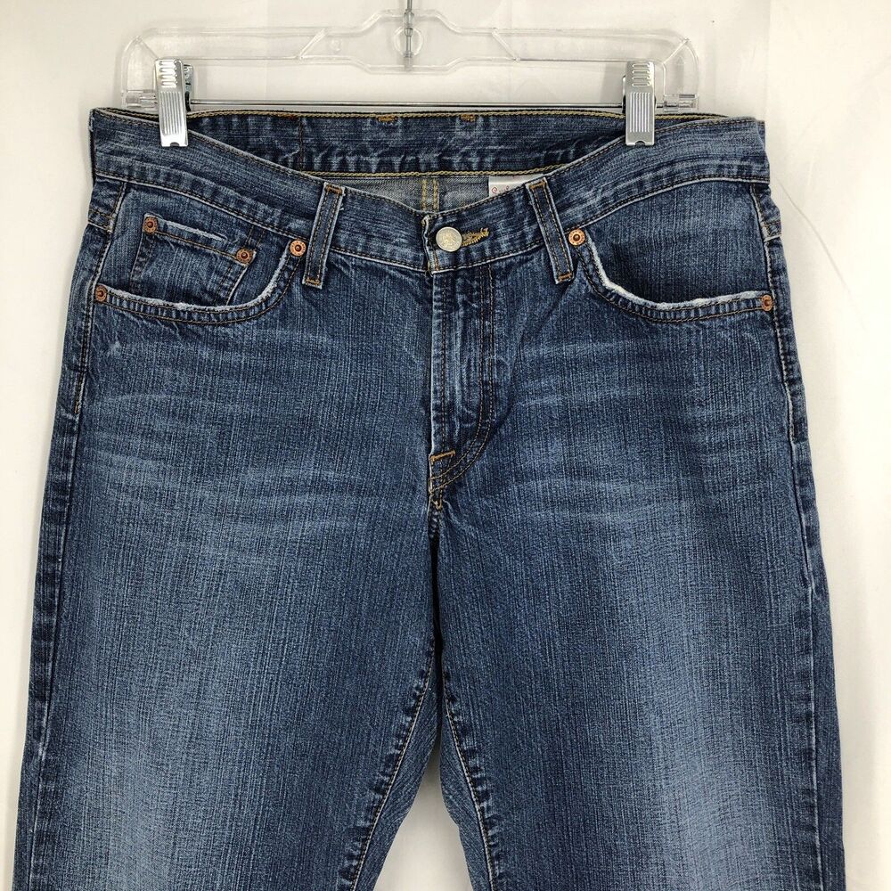 Lucky Brand Gene Montesano Classic Fit Crop Refugge Blue Denim Jeans 30 (34x23)